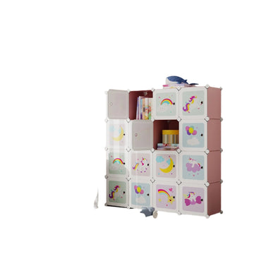 Kubusrek - Opbergrek met 16 vakken - Ruimtebesparend - 123 x 31 x 123 cm