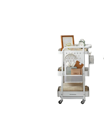 Stalen trolley - opbergrek - rolkar - draagvermogen 30 kg - 32,3 x 49,4 x 73,9 cm