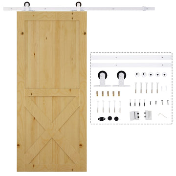 Schuifdeur-beslagset - Schuifdeursysteem | Kleur: Bruin | Afmetingen: 4x0.6x183 cm