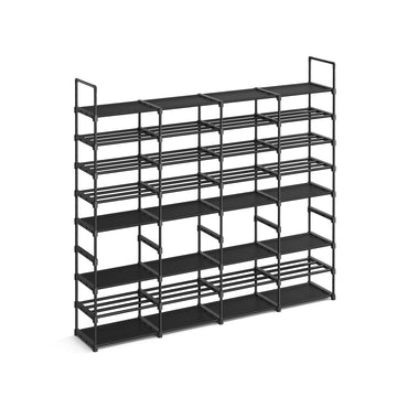 Schoenenrek met 30 vakken - staal, zwart - 29,5 x 171,1 x 157,6 cm