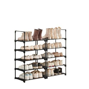 Schoenenrek 10 niveaus - open schoenenkast - smal - ruimtebesparend - 45 x 30 x 174 cm