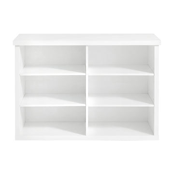 Schoenenbank met opbergruimte, schoenenrek met 6 vakken | Wit | 80x29,5x50 cm