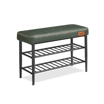 Schoenenbank met opbergruimte - hal - bosgroen - 30D x 80W x 50H cm - 6,3 kg