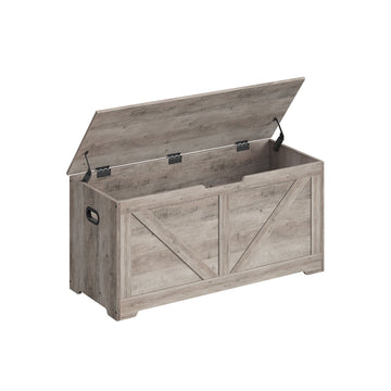 Schoenenbank met opbergruimte – schoenenrek – spaanplaat – 40 x 100 x 46 cm – greige – 136 kg