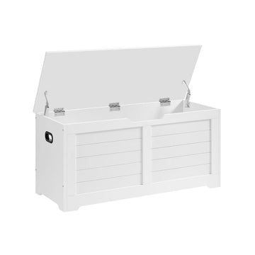 Ladekast met klep - slaapkamer - wit spaanplaat - 100 x 40 x 46 cm
