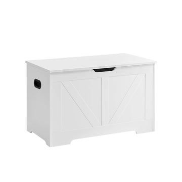Witte schoenenbank met zitting - opbergbank - spaanplaat - 40 x 80 x 46 cm