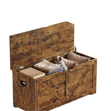 Schoenenbank met opbergruimte – vintage bruin – 100 x 40 x 46 cm