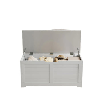 Schoenenbank met opbergruimte – 2 veiligheidsscharnieren – spaanplaat – 100 x 40 x 46 cm