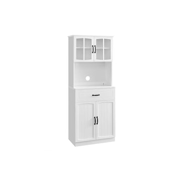 Moderne keukenkast wit met verstelbare planken - MDF/spaanplaat - 41,5 x 73 x 179,8 cm