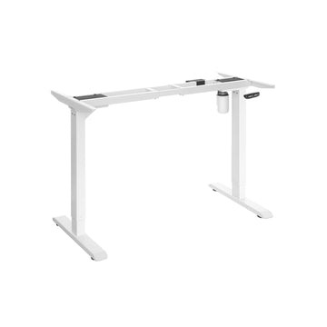 Elektrisch verstelbaar bureauframe, wit - zit-sta - staal - (115-147) x 60 x (71-112) cm