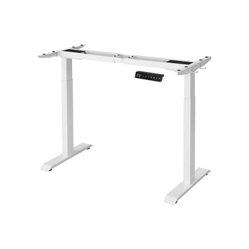 Elektrisch verstelbaar gamingbureau zonder blad - wit - 60 x (107,5-175) x (69-115) cm