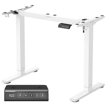 Elektrisch verstelbaar bureauframe - zit-sta - staal - 59,6 x (90-140) x (72-120) cm - wit
