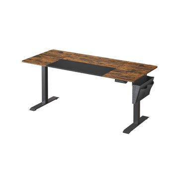 Elektrisch zit-sta bureau - vintage bruin - spaanplaat - 70 x 160 x 120 cm