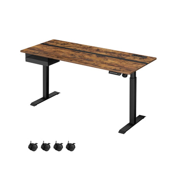 Elektrisch zit-stabureau - spaanplaat/staal - 70 x 160 x 72-120 cm