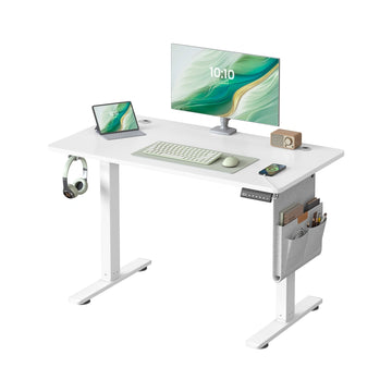 Elektrisch verstelbaar bureau | Wolkenwit | 100x60x72-120 cm
