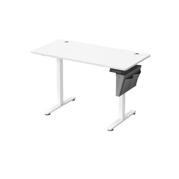 Elektrisch zit-sta bureau, verstelbaar, spaanplaat/staal, 60 x 120 cm, wolkenwit