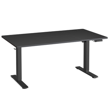 Elektrisch in hoogte verstelbaar bureau met Type-C en kabelmanagement | Zwart | 140x80x72-120 cm