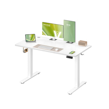 Elektrisch bureau met geheugenfunctie | Wolkenwit | 120x60x72-120 cm