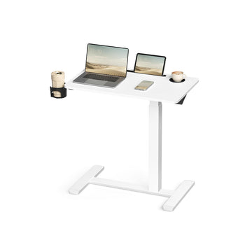 Verstelbare verrijdbare bijzettafel - mobiel bureau - 70x40x(65-102)cm