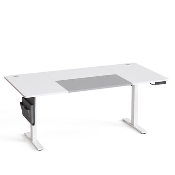 In hoogte verstelbaar bureau met geheugenfunctie | Wit-grijs | 180x80x72-120 cm
