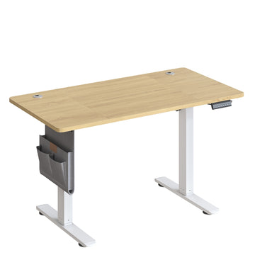 In hoogte verstelbaar bureau met geheugenfunctie | Goud eiken | 120x60x72-120 cm