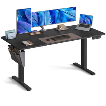 Elektrisch verstelbaar bureau | Zwart | 160,1x70x72,1-120,1 cm