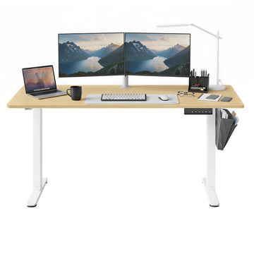 Elektrisch in hoogte verstelbaar bureau met 4 geheugenknoppen | Goud eiken | 160x70x72-120 cm