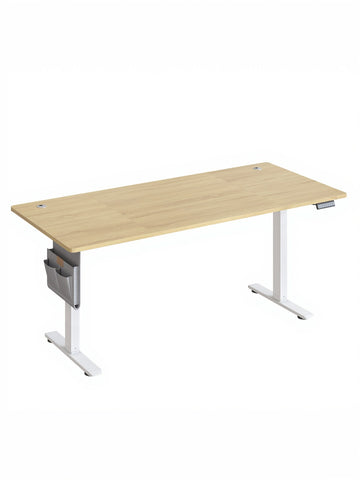 In hoogte verstelbaar bureau met geheugenfunctie | Goudeikenkleur | 180x80x72-120 cm