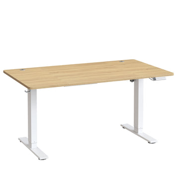 Elektrisch in hoogte verstelbaar bureau met USB-C | Goud eikenkleur | 140x80x72-120 cm