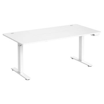 Elektrisch in hoogte verstelbaar bureau met USB-C-aansluiting | Wit | 160x80x72-120 cm