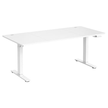 Elektrisch in hoogte verstelbaar bureau met USB-C | Wit | 180x80x72-120 cm