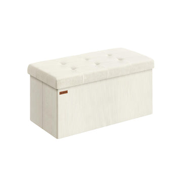 Opbergbank - Zitkist - Wit - 89 l - 38 x 76 x 38 cm - draagvermogen 300 kg