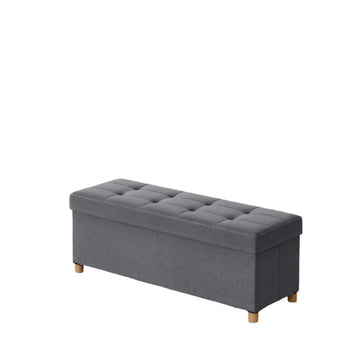 Opvouwbare Zitbank met Opbergruimte - Grijs - 38 x 110 x 40 cm