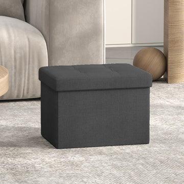 Zitkruk met opbergruimte tot 130 kg belastbaar | Zwart | 41,1x31,1x31,1 cm