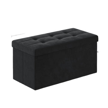 Opbergkruk van fluweel - inklapbaar - 89 l - 38 x 76 x 38 cm