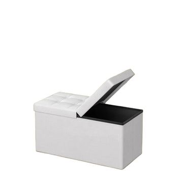 Opbergbank met zitplaats - inklapbare opbergkist - ruimtebesparend - 76 x 38 x 38 cm