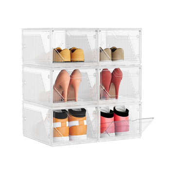 Schoenenboxen 6-delige set | Wolkenwit | 26x36x19 cm