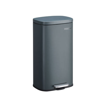 Pedaalemmer 30 l met softclose, staal, rookgrijs, 35 x 25,5 x 63,5 cm