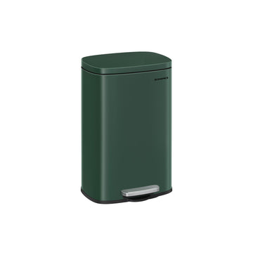 Vintage groene stalen afvalbak 50 liter – prullenbak – 43,2 x 37,1 x 63,2 cm