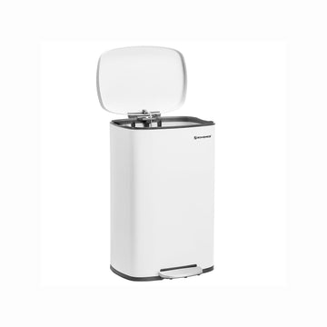 50L pedaalemmer - afvalbak - staal - softclose deksel - uitneembare binnenemmer - 42,4x32x65 cm
