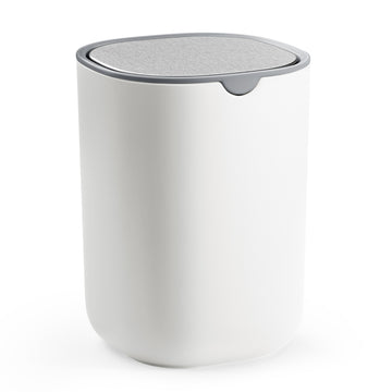 Tafelafvalbak roestvrij staal 1,5 l met swingdeksel | Wit | 11,6x11,6x15,8 cm