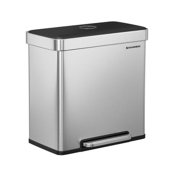 Keukenafvalbak RVS met soft-close deksel - 40 x 30 x 50 cm