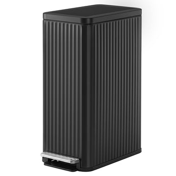 Keukenafvalbak 50 liter met pedaal en softclose-deksel | Zwart | 26,3x47,6x62,4 cm