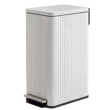 Keukenafvalbak 50 liter met pedaal en softclose deksel | Wit | 26.3x47.6x62.4 cm