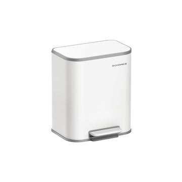 Witte afvalbak met sensor - staal/PP - 20 L - 36,6 x 30 x 42,5 cm