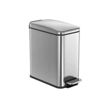 5 liter cosmetische afvalbak - stalen prullenbak - 29,9 x 14,4 x 29 cm
