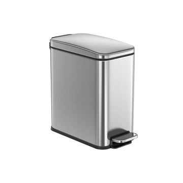 Cosmetica-afvalbak zilver - make-up organizer - staal - 10 l