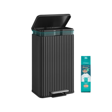 Pedaalemmer met softclose, 50 liter | Tintenzwart | 33,6x40,3x62,5 cm