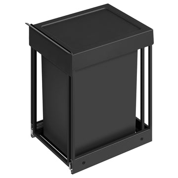 Keukenafvalemmer voor onderkast 1 x 20 L | Zwart | 25,7x34,7x43,4 cm