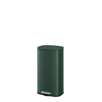 Groene pedaalemmer van staal met deksel – 34,8 x 29,7 x 63,3 cm